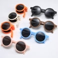 thumbnail image 2 of Gafas de sol plegables para niños, gafas de sol retro a prueba de sol con montura redonda para niños, gafas de sol coreanas con montura esmerilada para niños y niñas, 2 of 6