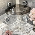 thumbnail image 1 of No Drill Wall Mount Suction Cup Shelf Glacier Pattern Light Style Removable Multifunctional Triangle Rectangle Storage Bathroom Shower Organizer, 1 of 3