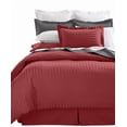 thumbnail image 5 of Home Design 1800 Series Luxurious Hotel Stripe Sheet Sets (California King, Burgundy), 5 of 5