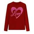 thumbnail image 4 of VgaVtl Graphic T-Shirts Women Long Sleeve Cotton Valentines Day Shirts Womens Gift Funny Streetwear Love Print Red Regular Tops,3XL, 4 of 4
