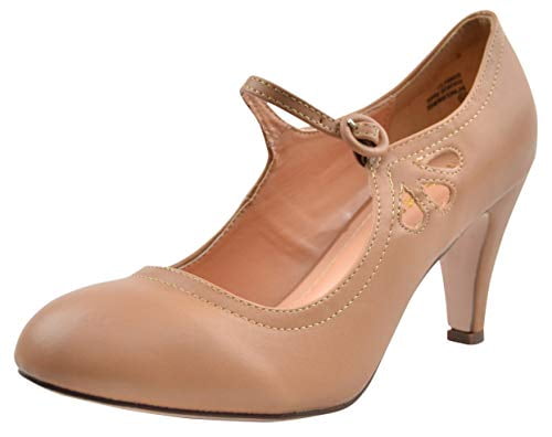 taupe mary jane shoes