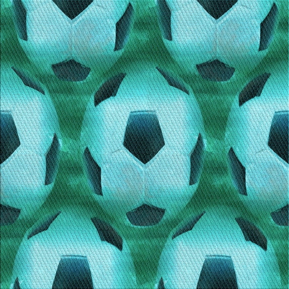 Ahgly Company Machine Washable Indoor Square Transitional Teal Green Area Rugs, 8' Square