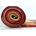 thumbnail image 3 of Premium 3D Hand Carved Modern 8x10 8x11 Rug Contemporary 3995 Burgundy Beige, 3 of 12