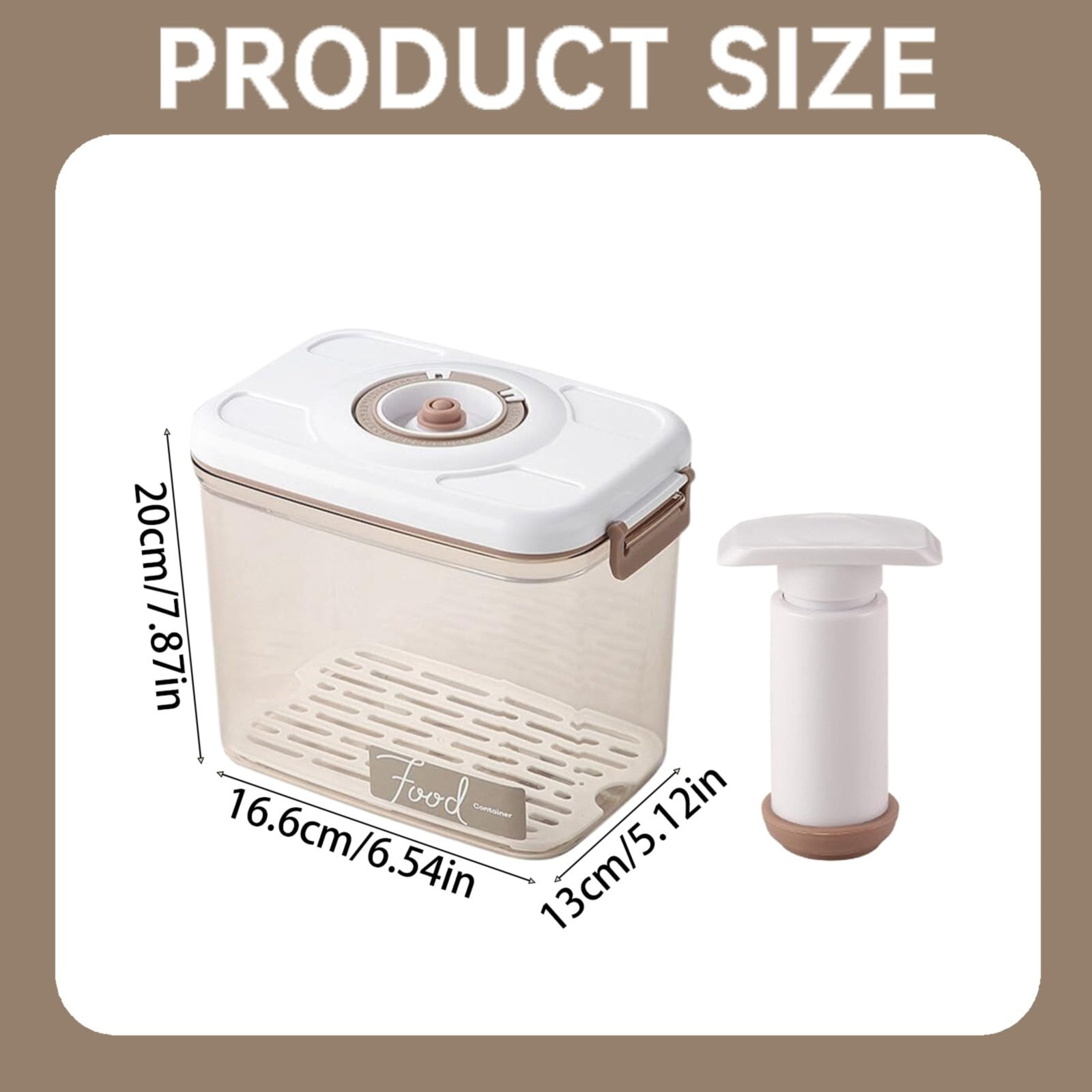 HandyHome Vacuum Food Containers with Vacuum Pump(Model A), Vacuum Sealer Containers Set Airtight Food Storage Containers, Air Tight Pantries with Lids Cereals Food Organization and Storage