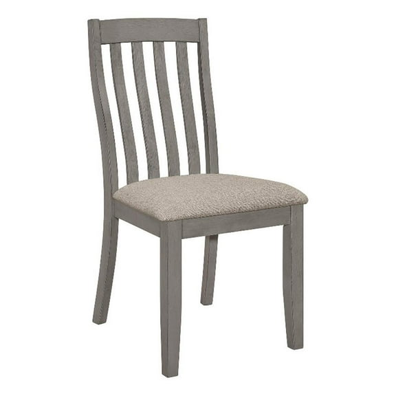 Coaster Nogales Linen-Like Upholstered Dining Side Chair in Coastal Gray