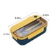 thumbnail image 3 of Utensilios de cocina, loncheras para niños, loncheras bento para adultos, loncheras para adultos, niños y bebés, lonchera bento de 1100 ml con 2 compartimentos, cuchara reutilizable integrada y vajill, 3 of 7