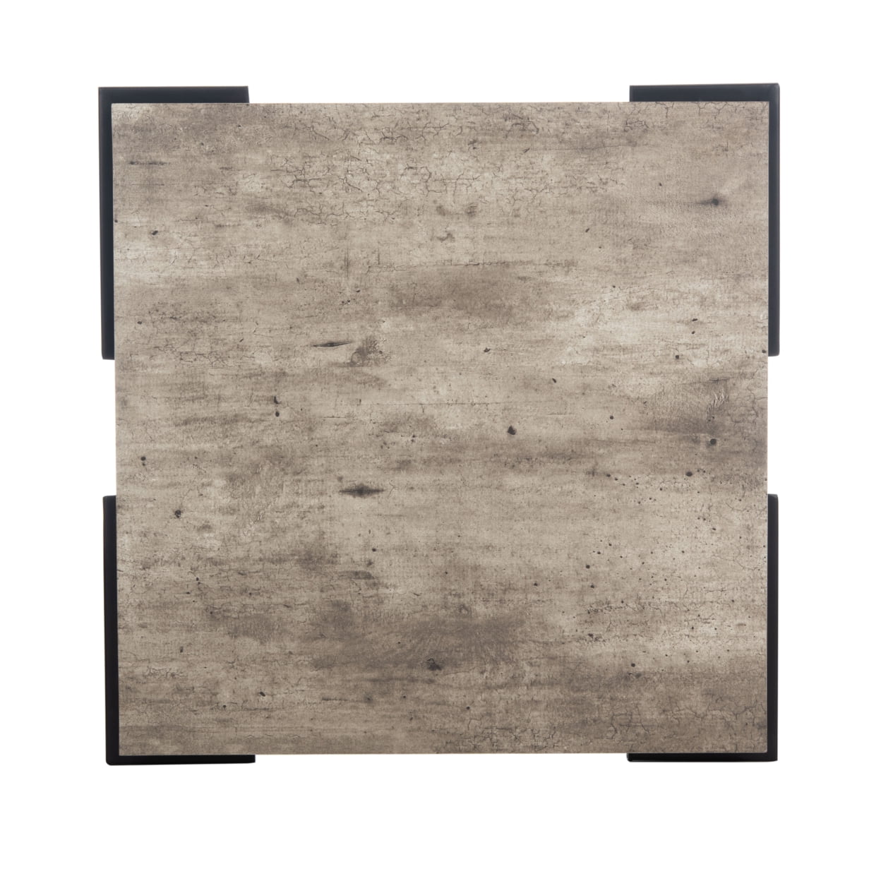 SAFAVIEH Jett Mid-Century Modern Square Accent Table, Light Grey/Black