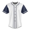 thumbnail image 3 of Striped Baseball Jersey Shirt for Men Stripes Baseball Shirts Sports Uniform, 3 of 5