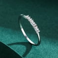 thumbnail image 2 of Womens S925 Sterling Silver Ring With Micro Set Diamonds Gold Plated Inlaid Gemstones For Her Anniversary Band, 2 of 5