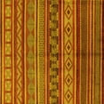 thumbnail image 1 of Ahgly Company Indoor Square Oriental Yellow Industrial Area Rugs, 3' Square, 1 of 4