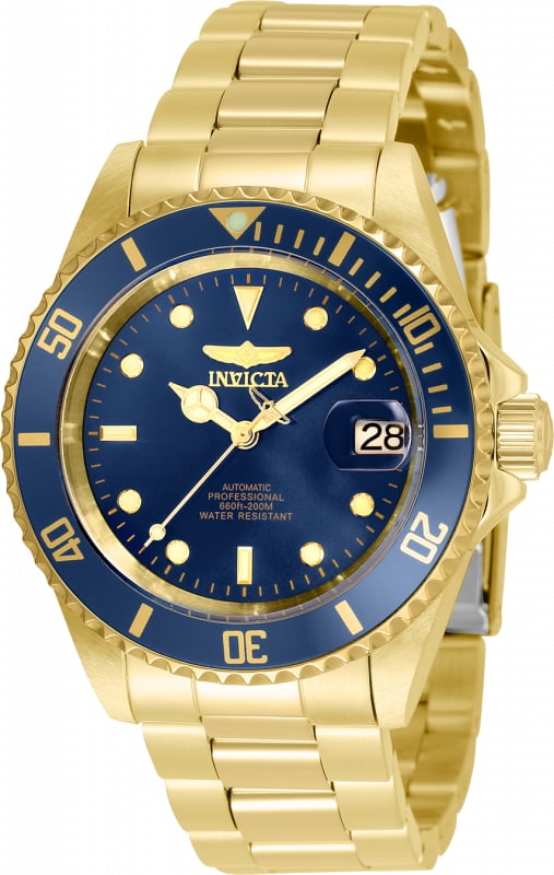 Invicta Pro Diver Automatic Black Dial Men's Watch, Yellow