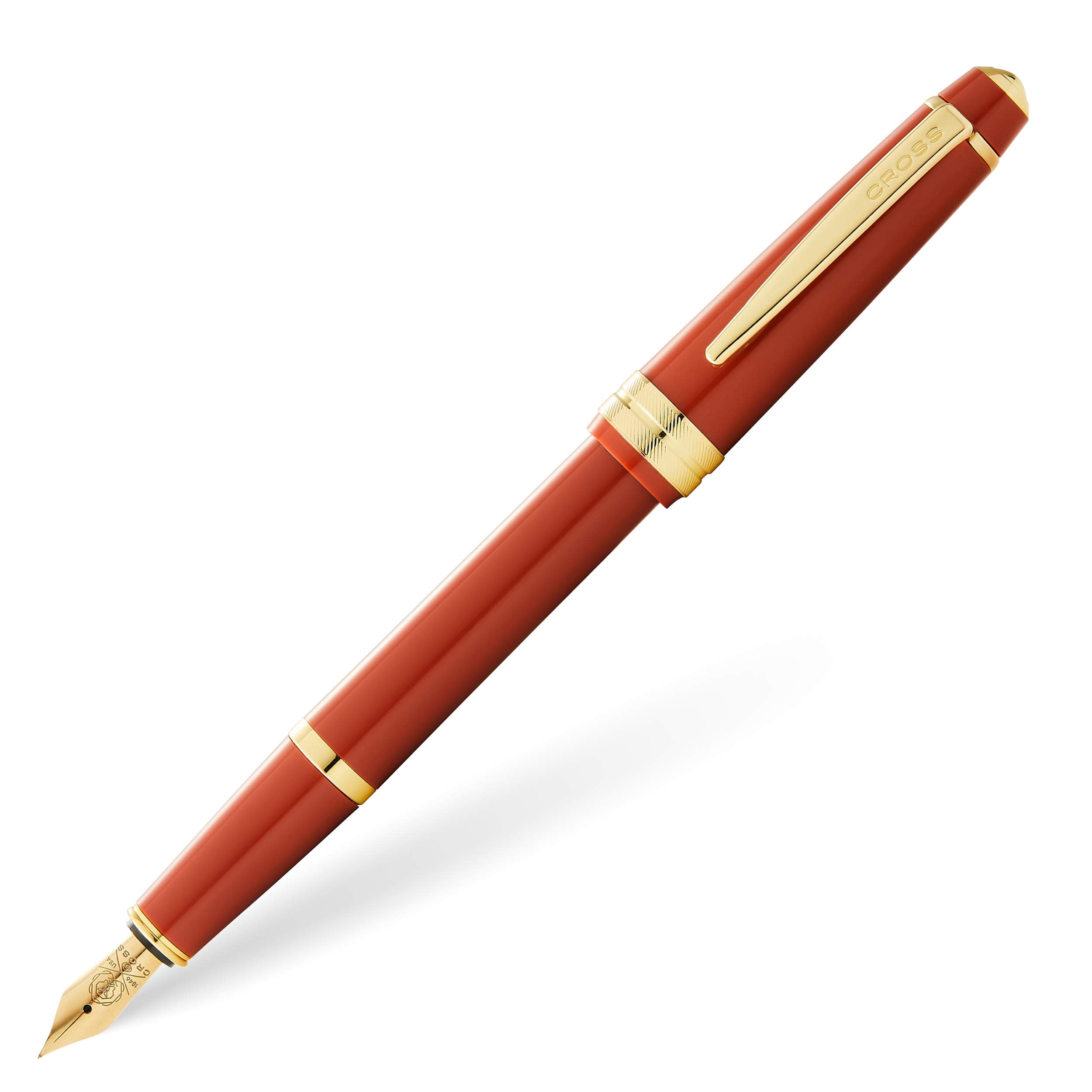 Cross Bailey Light Polished Amber Resin and Gold Tone Fine Nib Fountain Pen
