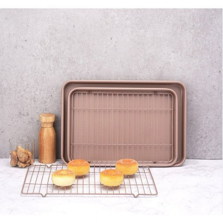 Yayun 13 Baking Sheet Tray with Cooling Rack Set, Cookie Pan with