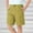 Yellow-kids summer shorts, variant on MKOSPLRT Kids Cotton Linen Bermuda Shorts with Pocket Elastic Waist Lounge Shorts Solid Color Baggy Knee Length Shorts 4-14 Years
