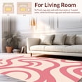 thumbnail image 2 of ODIKA 4' x 6' Machine Washable Non-Slip Area Rug, Abstract Swirl High Traffic Rug, Pink, 373344, 2 of 7