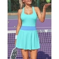 thumbnail image 4 of Sociala 2 Piece Scalloped Waistline Tennis Skirt Sets for Womens Golf Skirts, 4 of 7