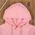 thumbnail image 5 of YONGHS Kids Boys Girls Long Sleeve Hoodie Drawstring Sweatshirt Top with Pocket Activewear Pink 5-6, 5 of 7