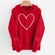 thumbnail image 5 of Xuyuer Valentines Hoodie for Women Funny Valentine Love Heart Graphic Long Sleeve Hoodies Pullover Tops Sweatshirt Long Sleeved Hooded Sweatshirt, 5 of 9