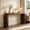 Dark Brown, variant on Fnova 71" Farmhouse Console Table, Solid Wood Entryway Table Sofa Table with Curved Corners, for Hallway, Living Room, Behind Couch, Foyer