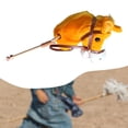 thumbnail image 4 of Caballo de peluche para montar a caballo, divertido caballo de madera con cabeza de peluche y ruedas, ideal para niños de 3 años o más, ideal como, 4 of 7