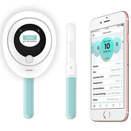 Mira Fertility Tracking Monitor Kit, Includes 10 Ovulation Test Wands, Displays Actual LH Hormone Concentrations, FDA