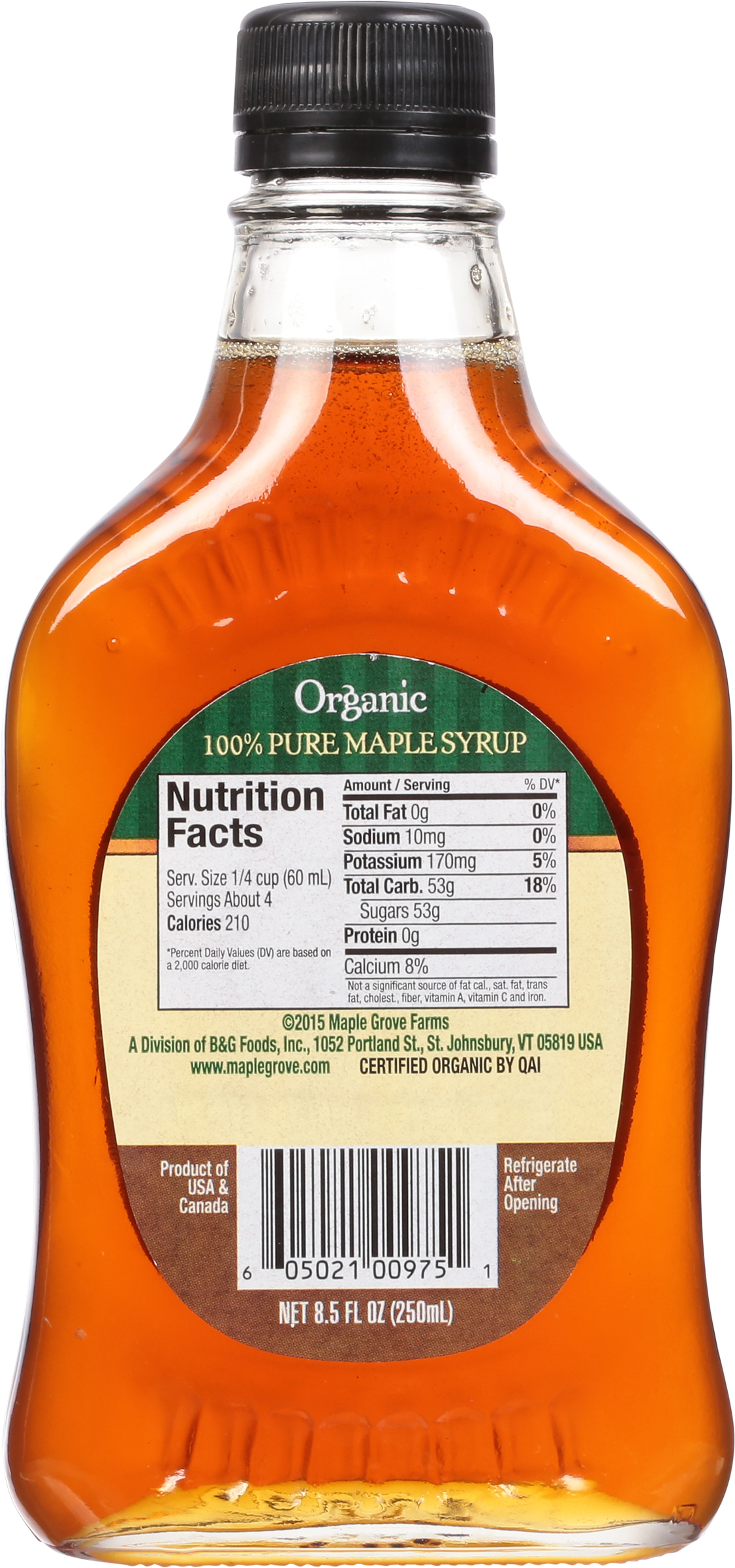 Maple Grove Farms Organic Pure Maple Syrup, 8.5 fl oz - image 2 of 4