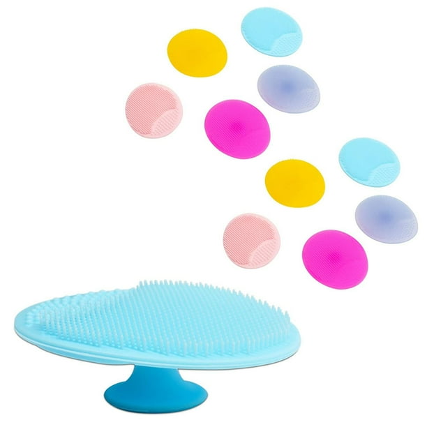 10 Pcs Silicone Face Cleanser and Body Scrubber Set, Exfoliating Scrub