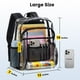 thumbnail image 2 of Mochila Vorspack, transparente y resistente, negra, para la universidad y el lugar de trabajo, 2 of 7