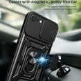 thumbnail image 2 of JTCASES for iPhone 8 Plus/7 Plus Case with Sliding Lens Window Magnetic Car Mount Rotating Kickstand Hybird 3-layer Non-slipping Military-grade Protection Shell, Silver, 2 of 9