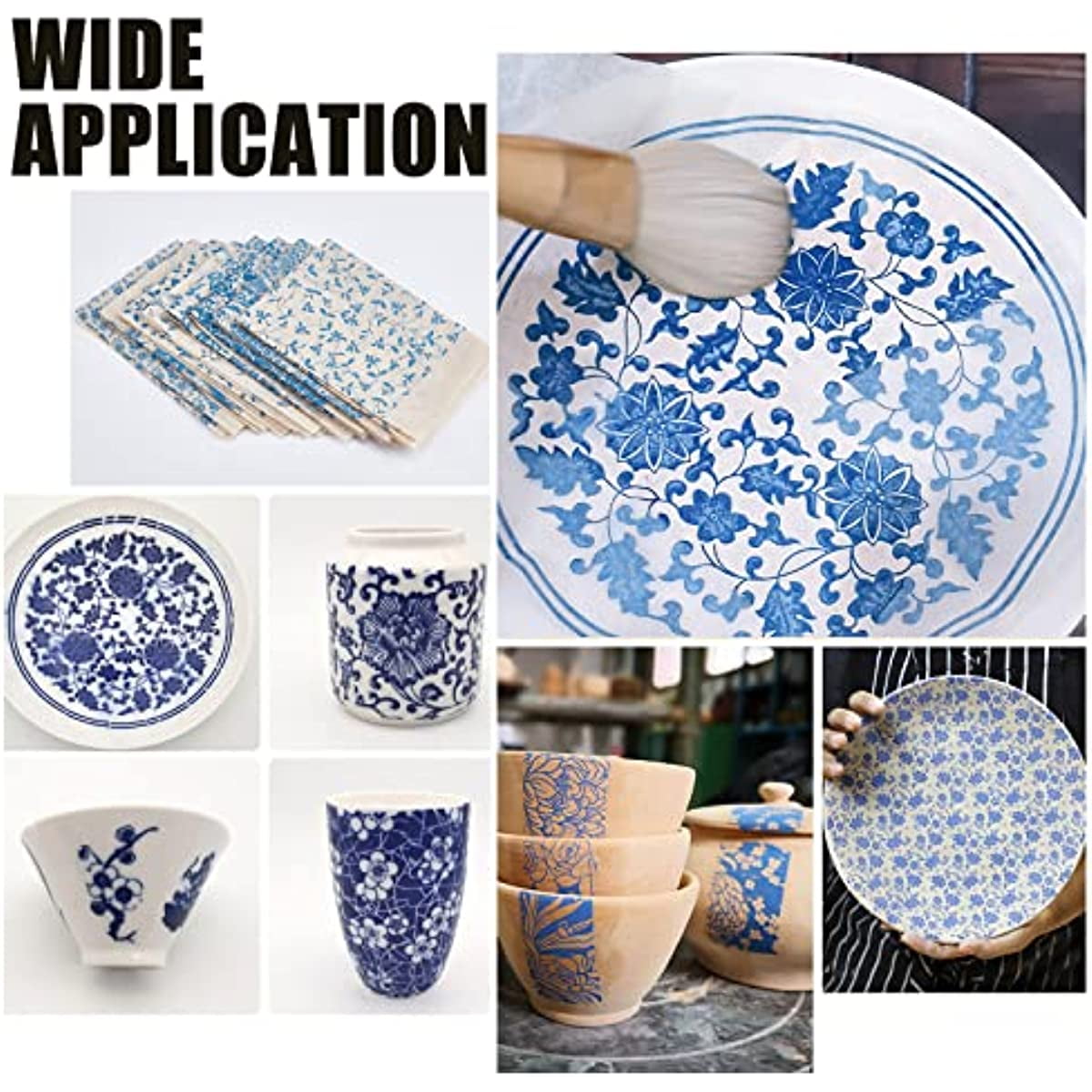 Papier de transfert d'argile, poterie, céramique, glaçure sous glaçure, papier de décalcomanie