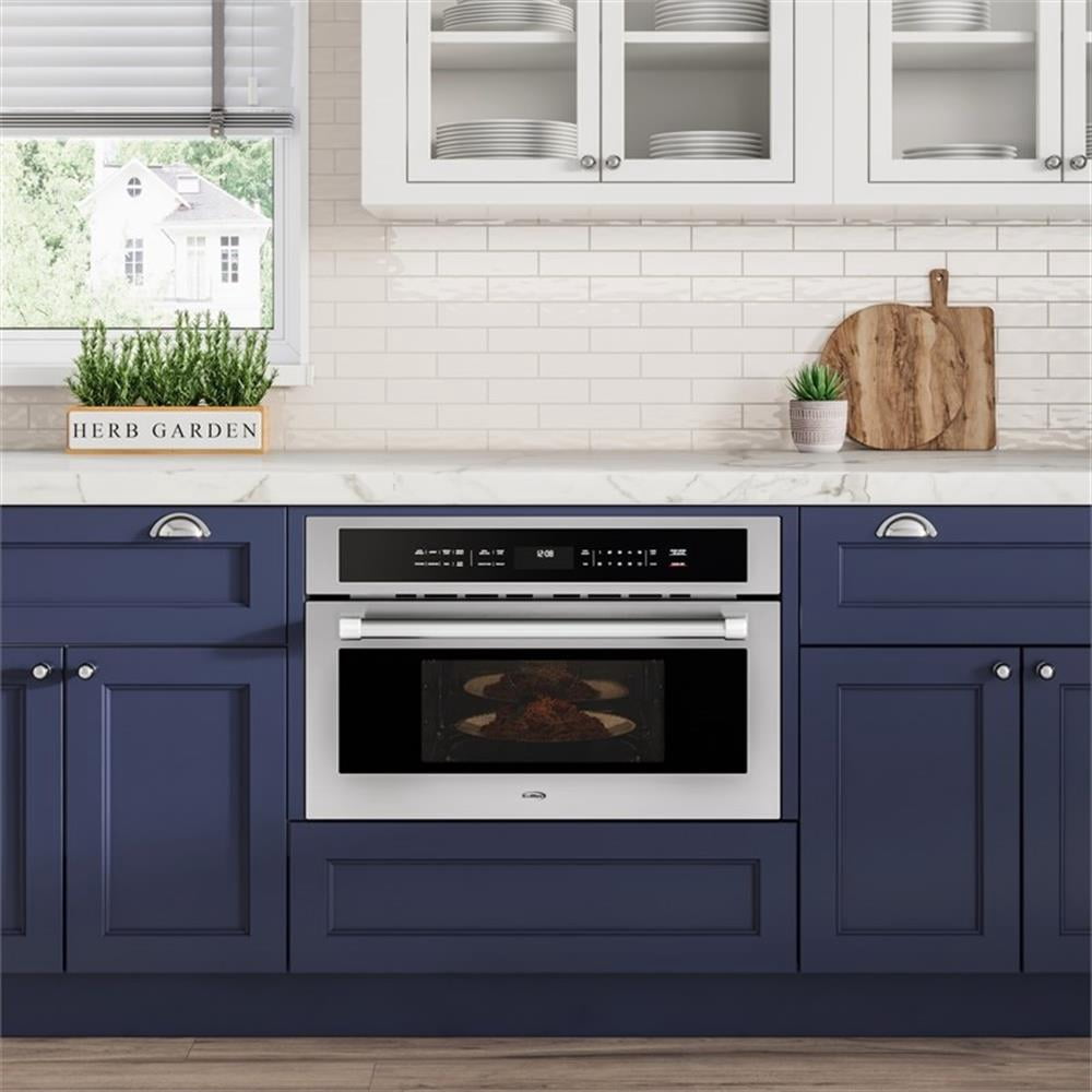 Pemberly Row 30" Built-In Microwave with Convection Oven and Air Fryer