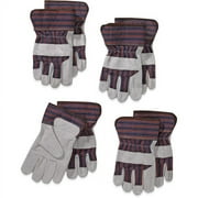 Wells Lamont - Suede Cowhide Leather Palm Work Gloves, 4-Pack