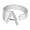 A, variant on Silver Letter Adjustable Rings for Men & Women Gold Plated Bold Initial Alphabet A to Z Open Ring Jewelry