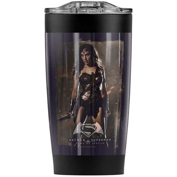 Wonder Woman Poster Stainless Steel Tumbler 20 oz Coffee Travel Mug/Cup, Vacuum Insulated & Double Wall with Leakproof Sliding Lid | Great for Hot Drinks and Cold Beverages