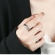 thumbnail image 3 of S925 Ajustable Swivel Anillo de Plata Anillo Abierto Irregular Frill Doble Textura Anillo para Mujeres, 3 of 4