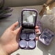 thumbnail image 3 of 1Piece of Two-Pack Contact Lens Box Purple Tulip Portable Traveling Kit Box, 3 of 4