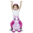 Waddle! Unicorn Bouncer! Inflatable Ride on Toy (Pink Shimmer