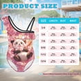 thumbnail image 7 of Uorisanigo Cute Panda Cherry Blossom Swimsuits for Girls One Piece Single Spaghetti Strap Bathing Suit Swimwear Size 3-4 Polyester and Spandex Fabric Outdoor Swimwear, 7 of 7