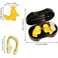 Elbourn 1 Pair Swimming Ear Plugs Nose Clip Set for Kids Adults