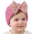 thumbnail image 2 of Baby Girl Toddlers Breathable Cotton Hat Knotted Hat Cute Donut Soft Turban Bow Knot Cap for Boys Girls Breathable-Sun-Protection-Fishing-Hat Kids Beach-Bucket-Hat, 2 of 5