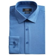 Jones New York Men's Slim-Fit Performance Cooling Tech Blue Dress Shirt-14-14.5