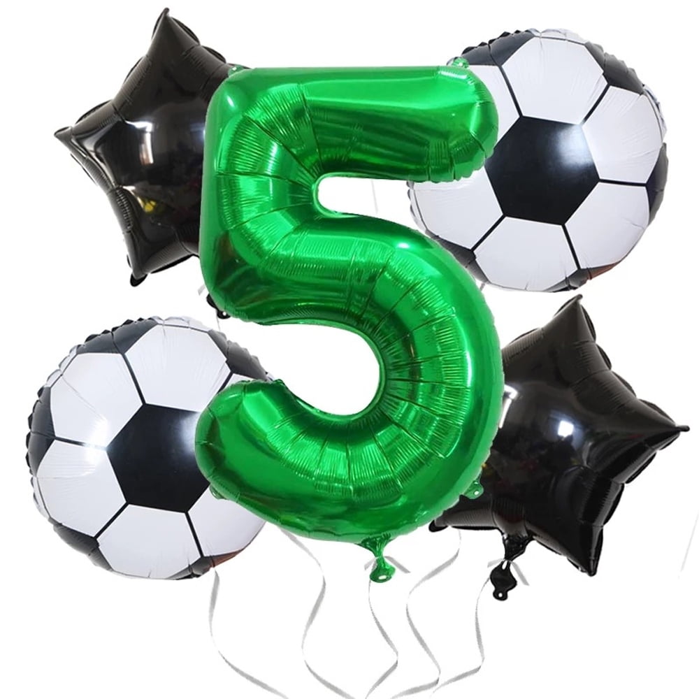 Soccer Balloons Set Birthday Decoration,Soccer Themed balloons ,Foil Balloon Football Mini Crown