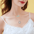thumbnail image 6 of Raven Necklace 925 Sterling Silver Crow Layered Necklace Bar Blue Opal Pendant Neckalce Witch Jewelry Gifts for Women, 6 of 6