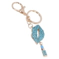 thumbnail image 3 of Keychain Pendant, Rhinestone Keychain Lip Shape Unique Design Beautiful Stylish Sturdy Durable  For Car Pendants For Bag Ornaments Pink,Blue,Red, 3 of 8