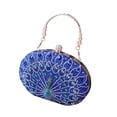 thumbnail image 4 of Bolsos de noche de bolsos de patrón de para mujeres para mujeres para participación de viajes Prom Azul, 4 of 9
