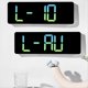 thumbnail image 4 of Reloj de Pared Digital Reloj Despertador Grande Control Remoto Fecha Semana Temperatura Reloj Alarmas Duales Pantalla LED Reloj Cian, 4 of 5