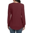 thumbnail image 4 of Aiyino Sweatshirts for Women Crewneck Long Sleeve Shirts Tunic Tops for Leggings, 4 of 9