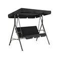 thumbnail image 1 of Chok Swing Canopy Top Cover Garden Swing with Seat  Black, 1 of 9