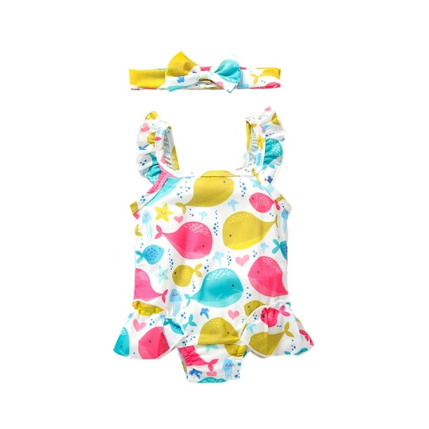 Akiihool Baby Girl Swimsuit One Piece Little Girls One Piece Swimsuits