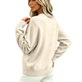 thumbnail image 4 of CHGBMOK Women Crew Neck Sweater Long Sleeve Oversized Pullover Tops Ribbed Hem Solid Color Knit Casual Sweaters, 4 of 5
